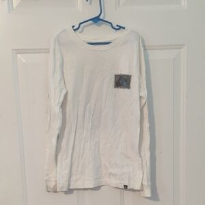 Quiksilver Youth White Long Sleeve Tshirt Size Small 10